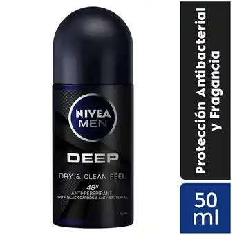 Tottus Desodorante roll on nivea deep male oferta