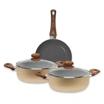 Tottus Juego de ollas nro 22 y 24 + sarten nro 20 oferta