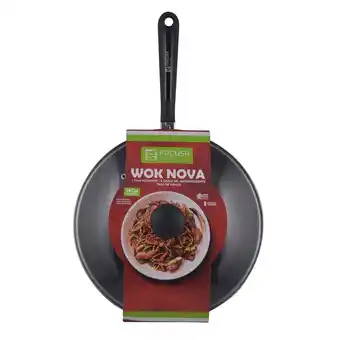 Tottus Sarten wok con tapa vidrio 28cm oferta
