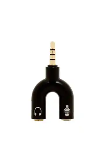 Tiendas EFE Adaptador 1 plug 3.5mm a 2 jack stereo oferta