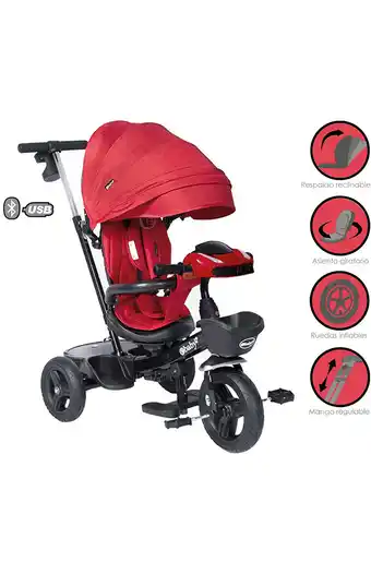 Tiendas EFE Triciclo guiador aria 334 rojo oferta