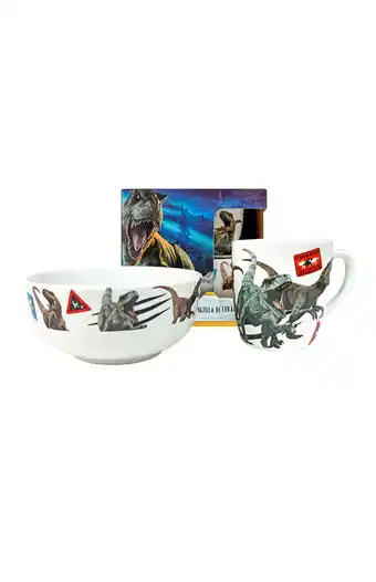 Tiendas EFE Set cerámica 2pz dino oferta