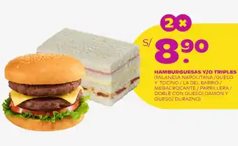 Tambo Hamburguesas y/o Triples x2 oferta