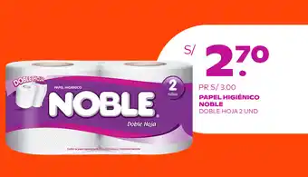 Tambo Papel Higiénico Noble 2 unid. oferta