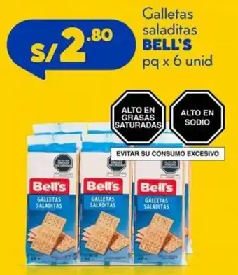 Mass Galletas Saladitas Bell's 6 unid oferta