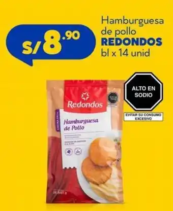 Mass Hamburguesa de Pollo Redondos 14 unid. oferta