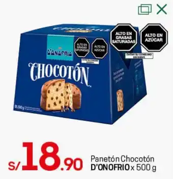 Tottus Panetón Chocotón D'Onofrio 500g oferta