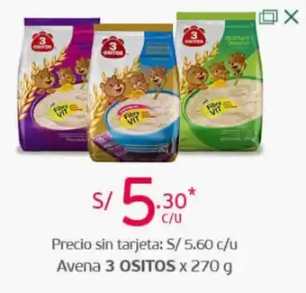Tottus Avena 3 Ositos 270g oferta