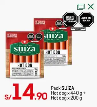 Tottus Pack Suiza Hot Dog 440g +200g oferta
