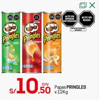 Tottus Papas Pringles 124g oferta