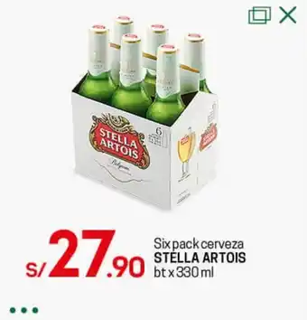Tottus Six Pack Cerveza Stella Artois 330ml oferta