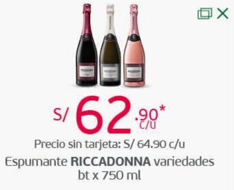 Tottus Espumante Riccadonna Variedades 750ml oferta