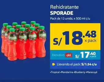 Makro Rehidratante sporade x 12un oferta