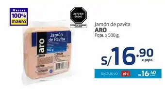 Makro Jamón de pavita aro x 500 g oferta