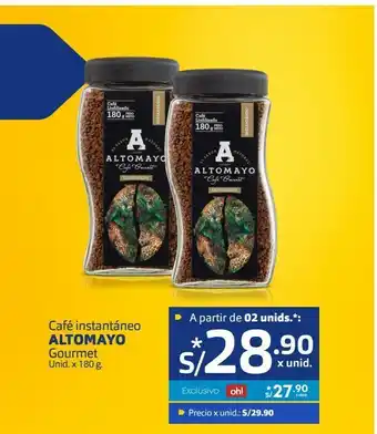 Makro Café instantáneo altomayo x 180 g oferta