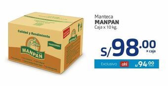 Makro Manteca manpan caja x 10 kg oferta
