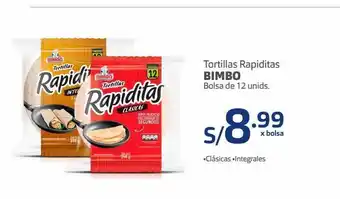 Makro Tortillas rapiditas bimbo 12 un oferta