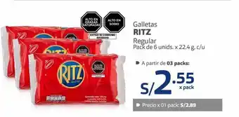 Makro Galletas ritz pack de 6 un oferta