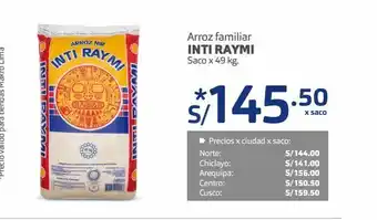Makro Arroz familiar inti raymi x 49 kg oferta