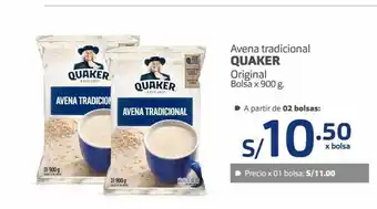 Makro Avena tradicional quaker x 900 g oferta
