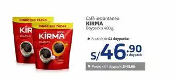 Makro Café instantáneo kirma x 400 g oferta