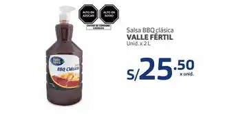 Makro Salsa bbq clásica valle fértil x 2 l oferta