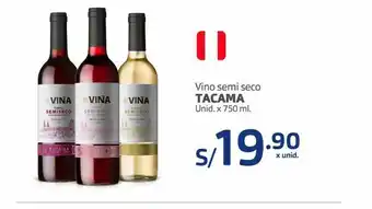 Makro Vino semi seco tacama x 750 ml oferta