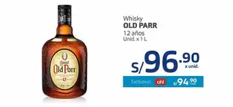 Makro Whisky old parr 12 años x 1 l oferta