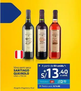 Makro Vino santiago queirolo x 750 ml oferta