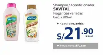Makro Shampoo / acondicionador savital fragancias variadas unid. x 900 ml oferta