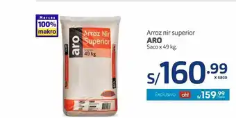Makro Arroz nir superior aro x 49 kg oferta