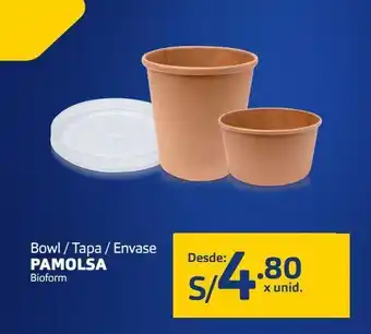 Makro Bowl / tapa / envase pamolsa bioform oferta