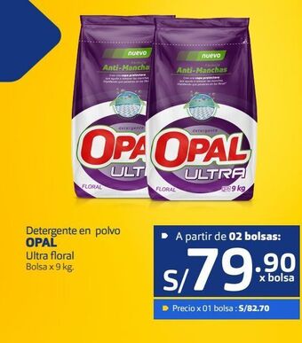 Makro Detergente en polvo opal ultra floral bolsa x 9 kg oferta
