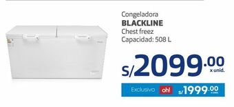 Makro Congeladora blackline chest freez capacidad: 508 l oferta