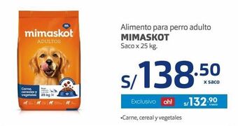 Makro Alimento para perro adulto mimaskot saco x 25 kg oferta