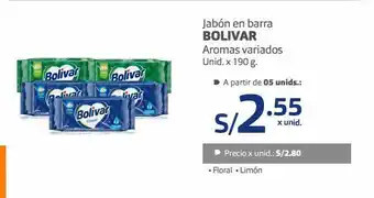 Makro Jabón en barra bolivar aromas variados unid. x 190 g. oferta
