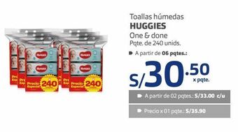 Makro Toallas húmedas huggies one & done pqte. de 240 unids oferta