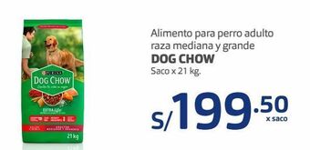 Makro Alimento para perro adulto raza mediana y grande dog chow saco x 21 kg. oferta