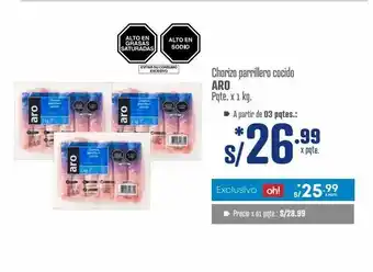 Makro Chorizo parrillero cocido aro oferta