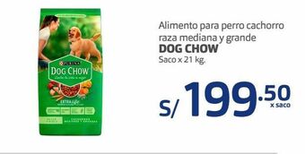 Makro Alimento para perro cachorro raza mediana y grande dog chow saco x 21 kg. oferta