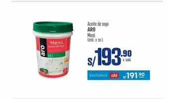 Makro Aceite de soya aro menú unid. x 20 l oferta
