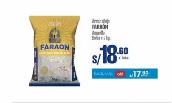 Makro Arroz añejo faraón amarillo bolsa x 5 kg oferta