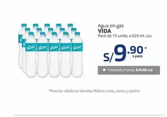 Makro Agua sin gas vida oferta