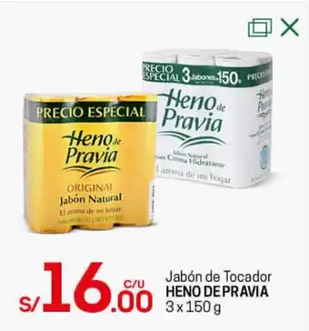 Tottus Jabón de Tocador Heno de Pravia 3 x 150g oferta