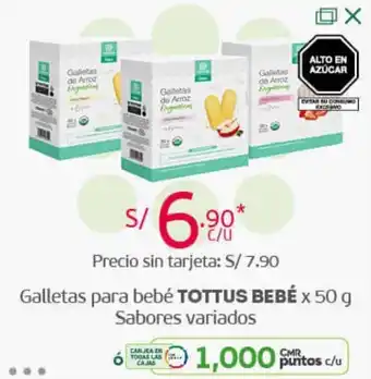 Tottus Galletas para Bebé Tottus Bebé 50g oferta