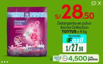 Tottus Detergente en Polvo Aroma Collection Tottus 4kg oferta