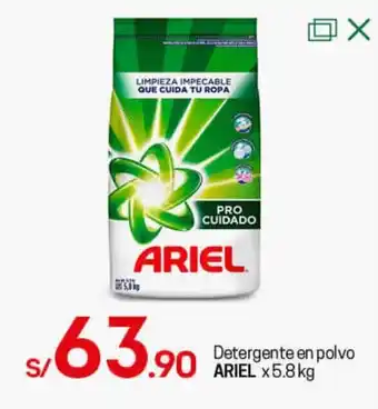 Tottus Detergente en Polvo Ariel 5.8kg oferta