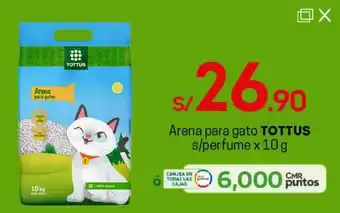 Tottus Arena para Gato Tottus s/Perfume 10g oferta