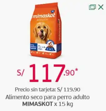 Tottus Alimento Seco para Perro Adulto Mimaskot 15kg oferta
