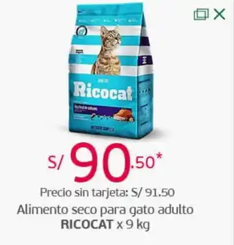 Tottus Alimento Seco para Gato Adulto Ricocat 9kg oferta